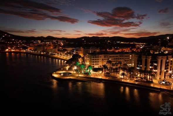 The coastal town of Santa Eulalia, Ibiza